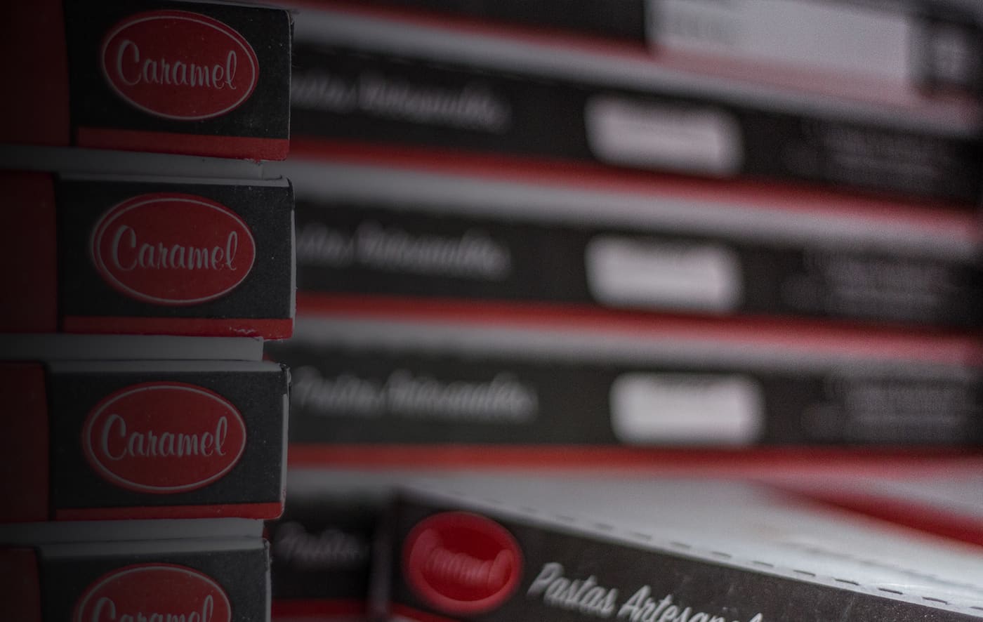 Cajas de Pastas Artesanales Caramel