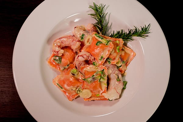 Especialidad de pasta rellena Caramel
